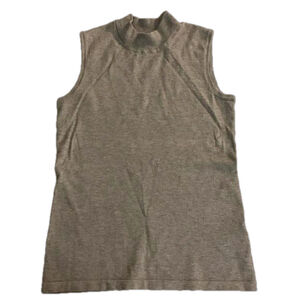 Laura Petites grey knit tank top size small